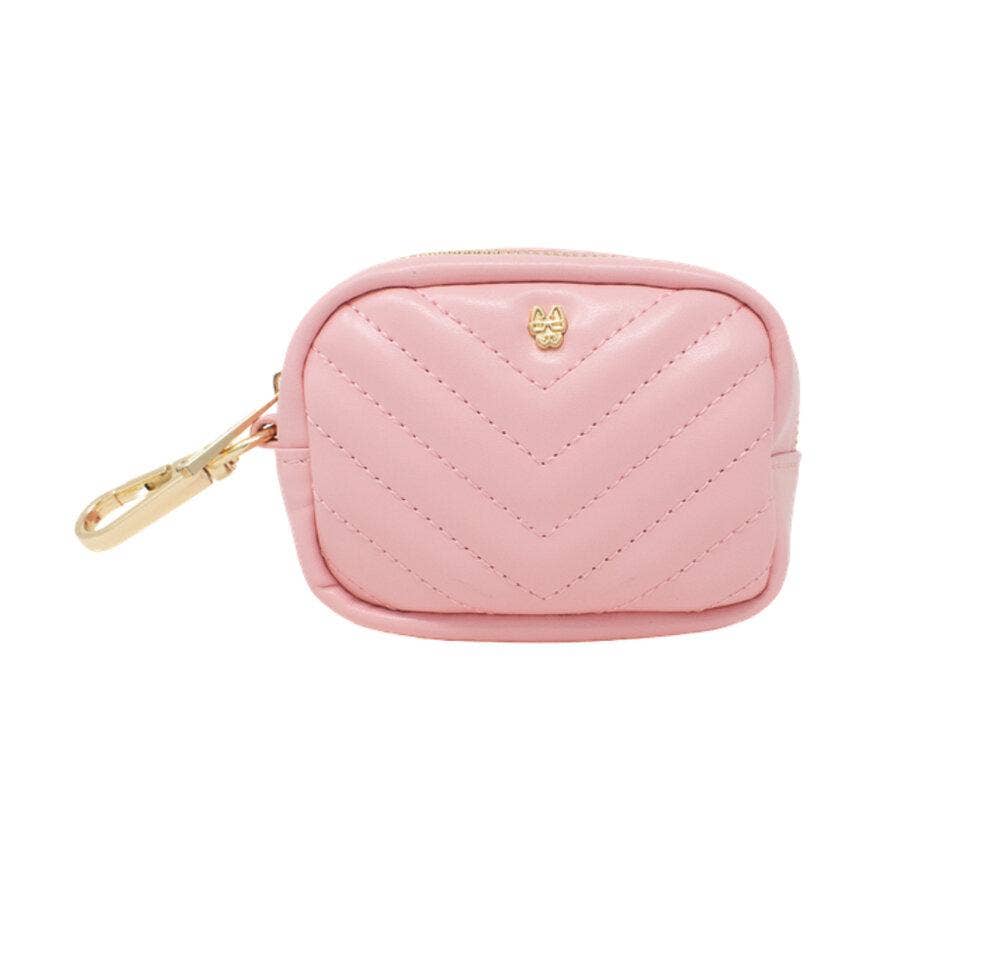 Kylie Pink Vegan Leather Poop Bag Dispenser & Treat Pouch