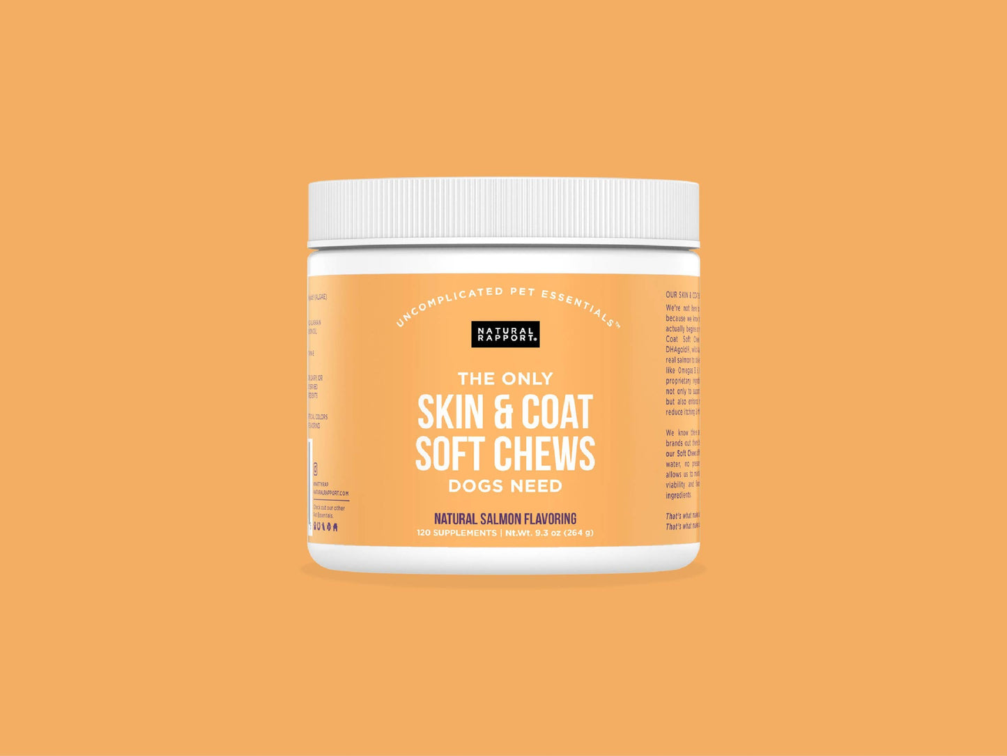 The Only Skin & Coat Soft Chews Dogs Need: 120 count jar