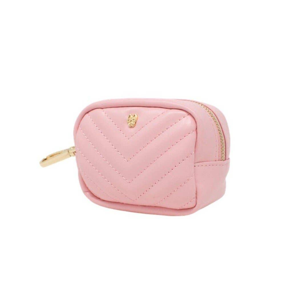 Kylie Pink Vegan Leather Poop Bag Dispenser & Treat Pouch