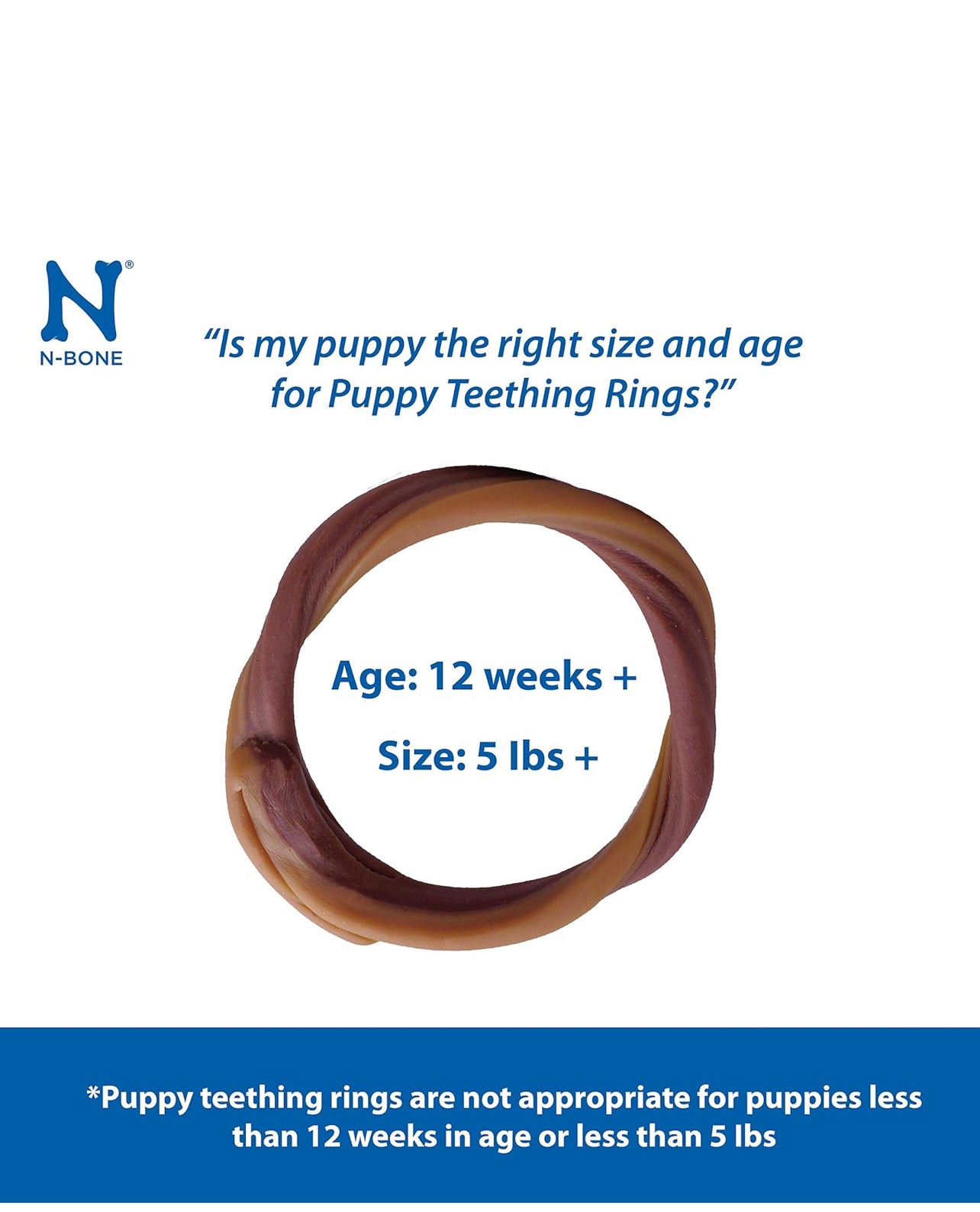 N-Bone Puppy Teething Rings Pumpkin Flavor 7.2oz (6 count)