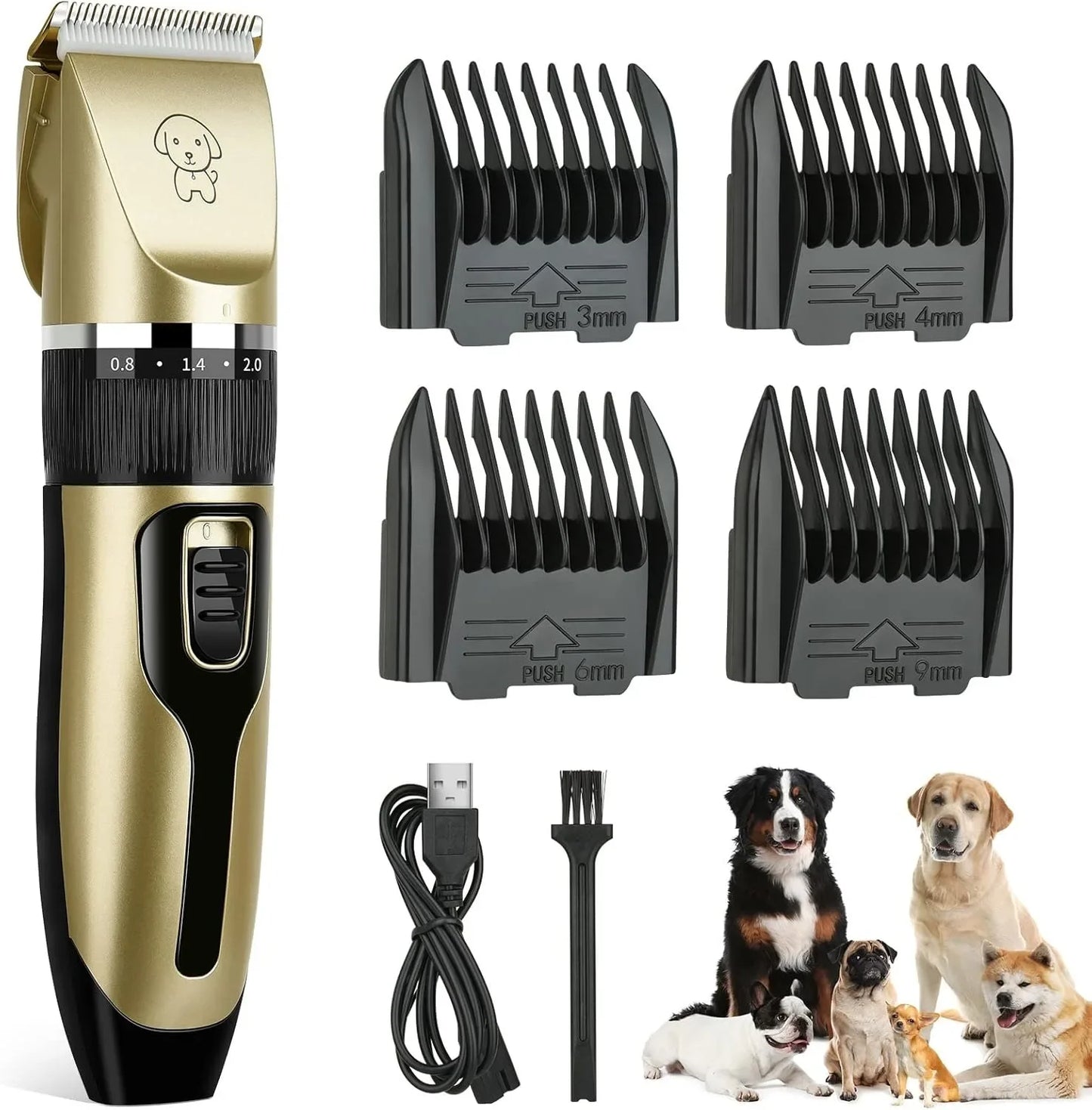 Dog Hair Clippers / Grooming Pet Cat Haircut Trimmer / Cordless Rechargeable