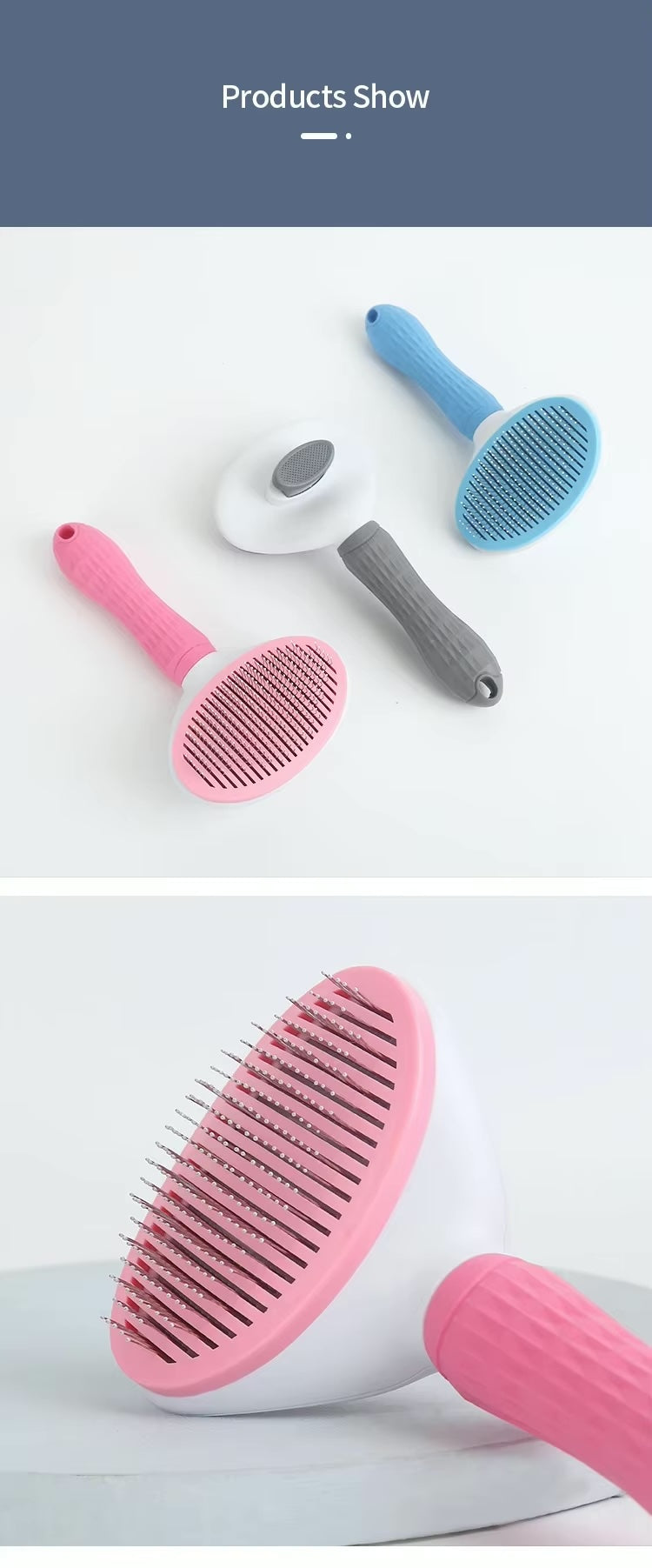 Pet Hair Brush / Dog & Cat Grooming / Stainless Steel Comb