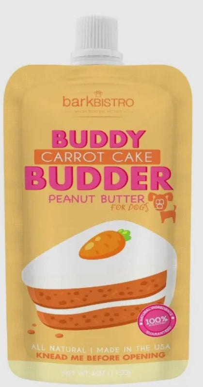 Buddy Budder - Dog Peanut Butter - 4oz Squeeze Packs ( 1 Unit - 6 Flavor Options)