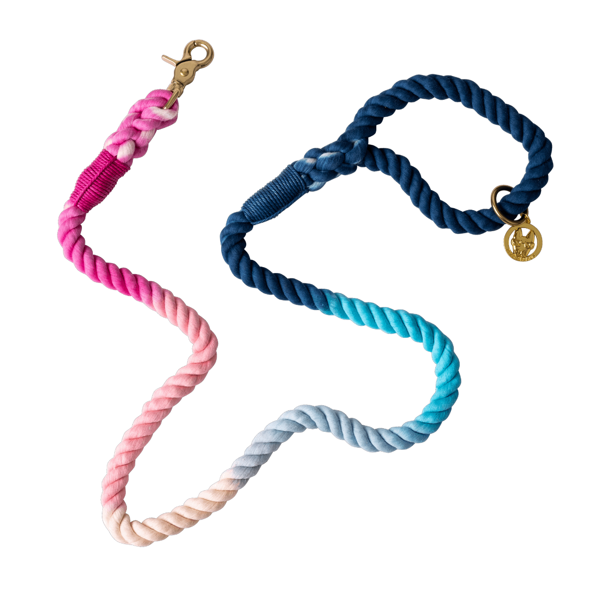 Maddox Rope Dog Leash | Dog Leash | Blue And Pink Leash: 6ft