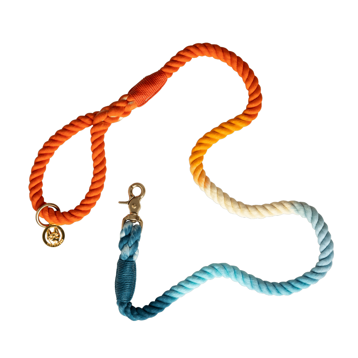 Beau Rope Dog Leash | Dog Leash | Blue And Orange Leash: 6ft